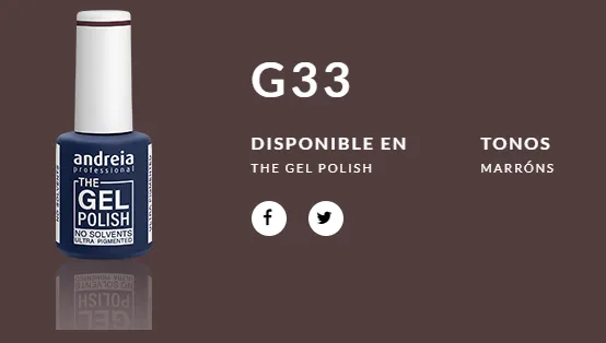 Andreia esmaltes the gel polish - ultra pigmentado 10,5ml, G033