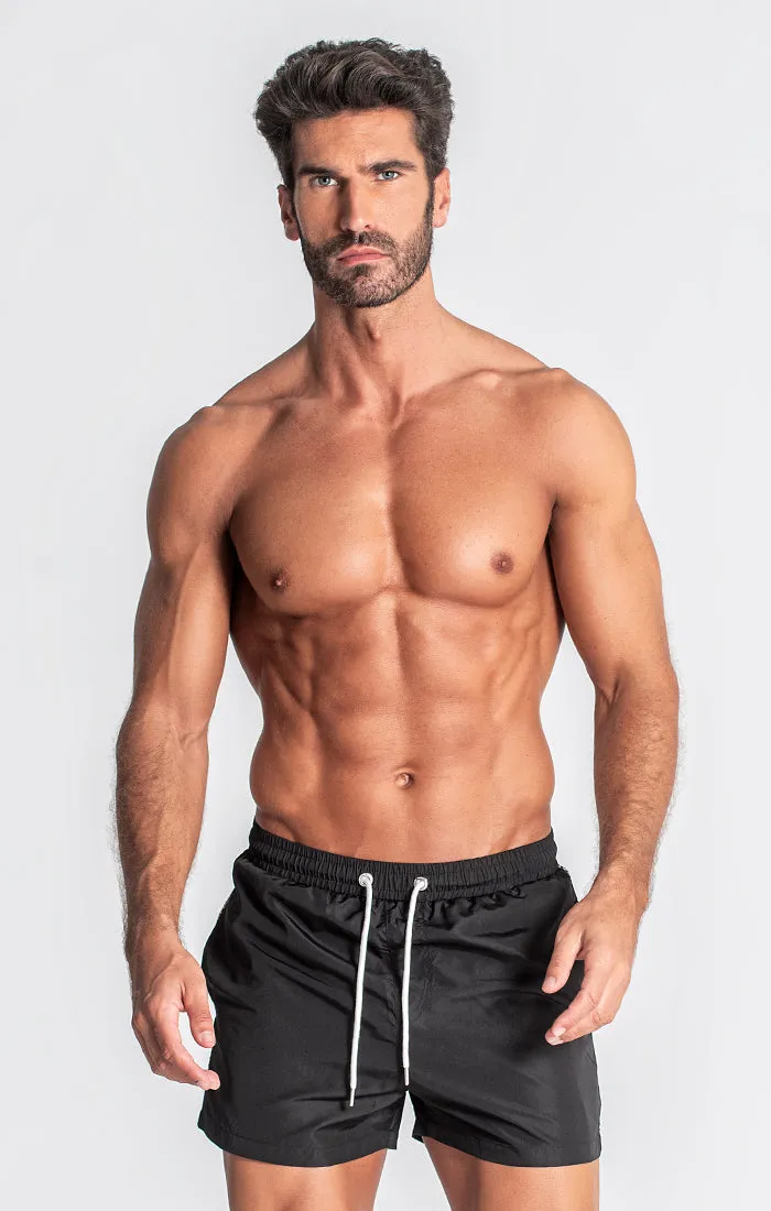 Black Multiply Tape Swimshorts