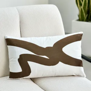 Brown Scribble Long Pillow