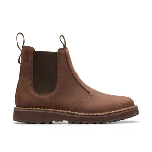 CLARKS | BOTAS HOMBRE | SOLSBURY EASY DARK BROWN LEATHER | MARRÓN