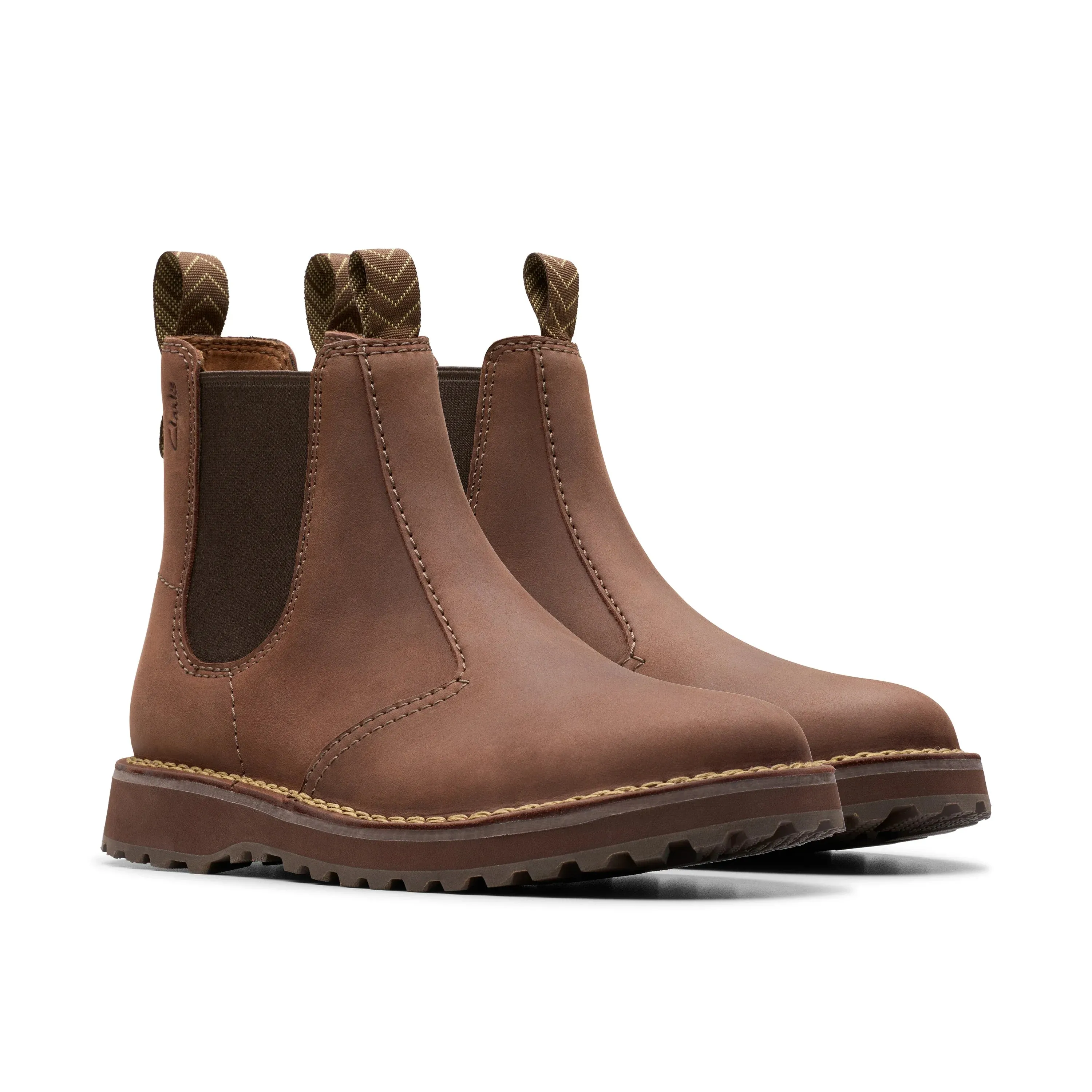 CLARKS | BOTAS HOMBRE | SOLSBURY EASY DARK BROWN LEATHER | MARRÓN