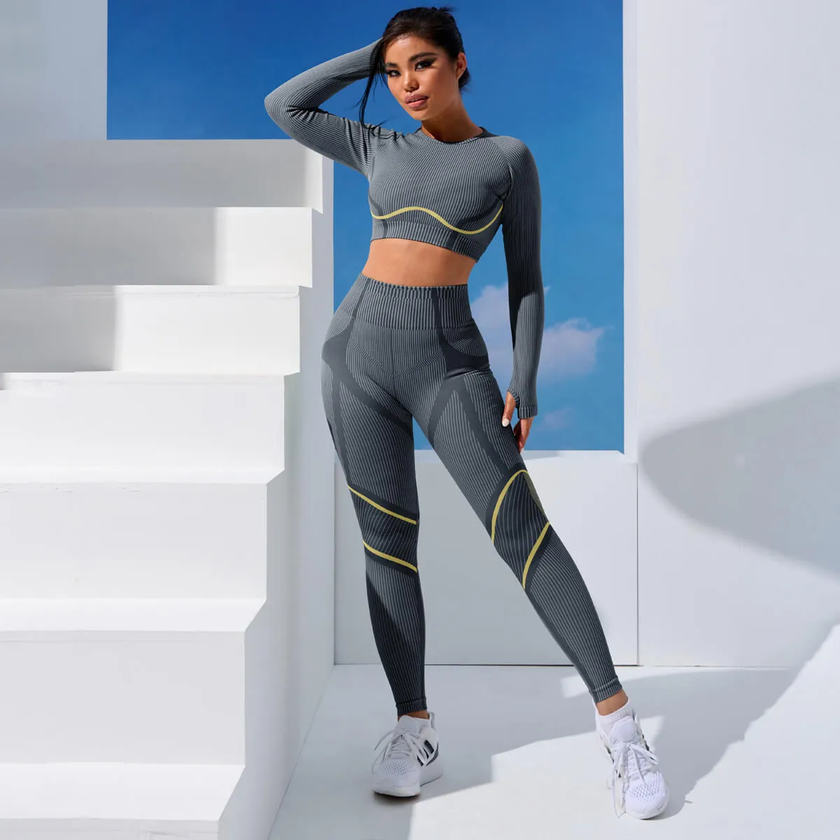 Conjunto SportTech Top Manga Longa e Legging