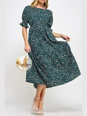 Emerald Floral Maxi Dress