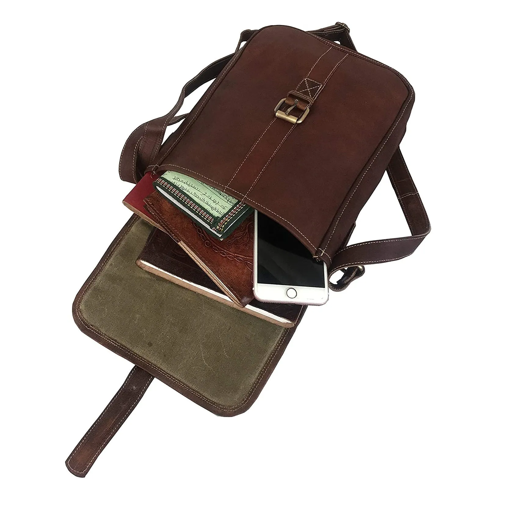 Ipad Satchel Cross Body Leather Bag