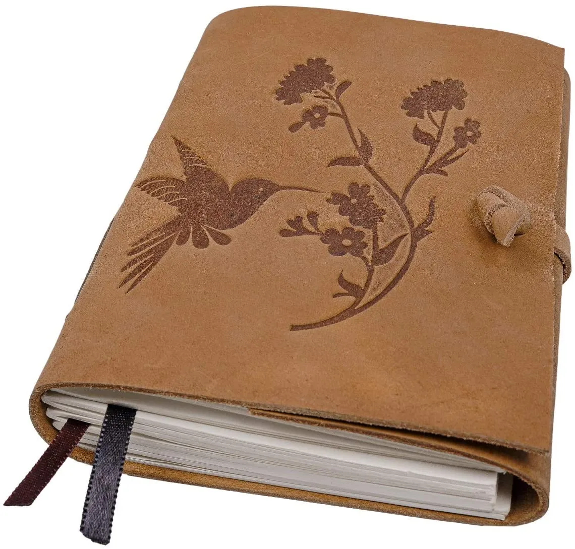 Leather Journal Tree & Bird Leather Bound Writing Journal