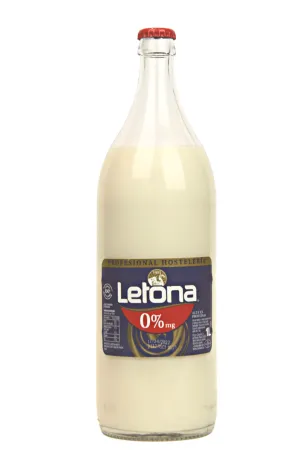 Leche letona desnatada  en vidrio retornable 1L