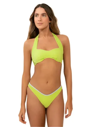 Maaji Mellow Green Mara Halter Bralette Bikini Top