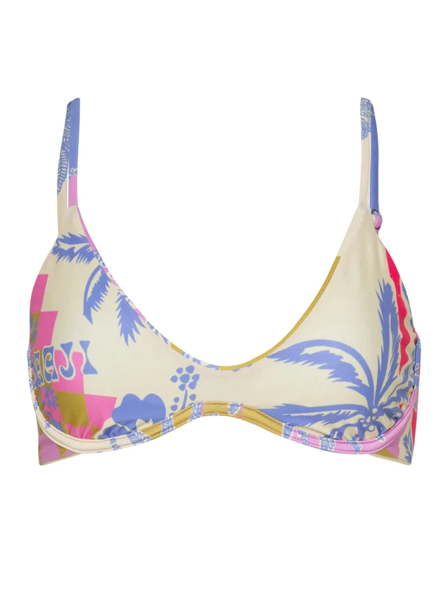 Maaji Periwinkle Palms Irene Unmolded Underwire Bikini Top