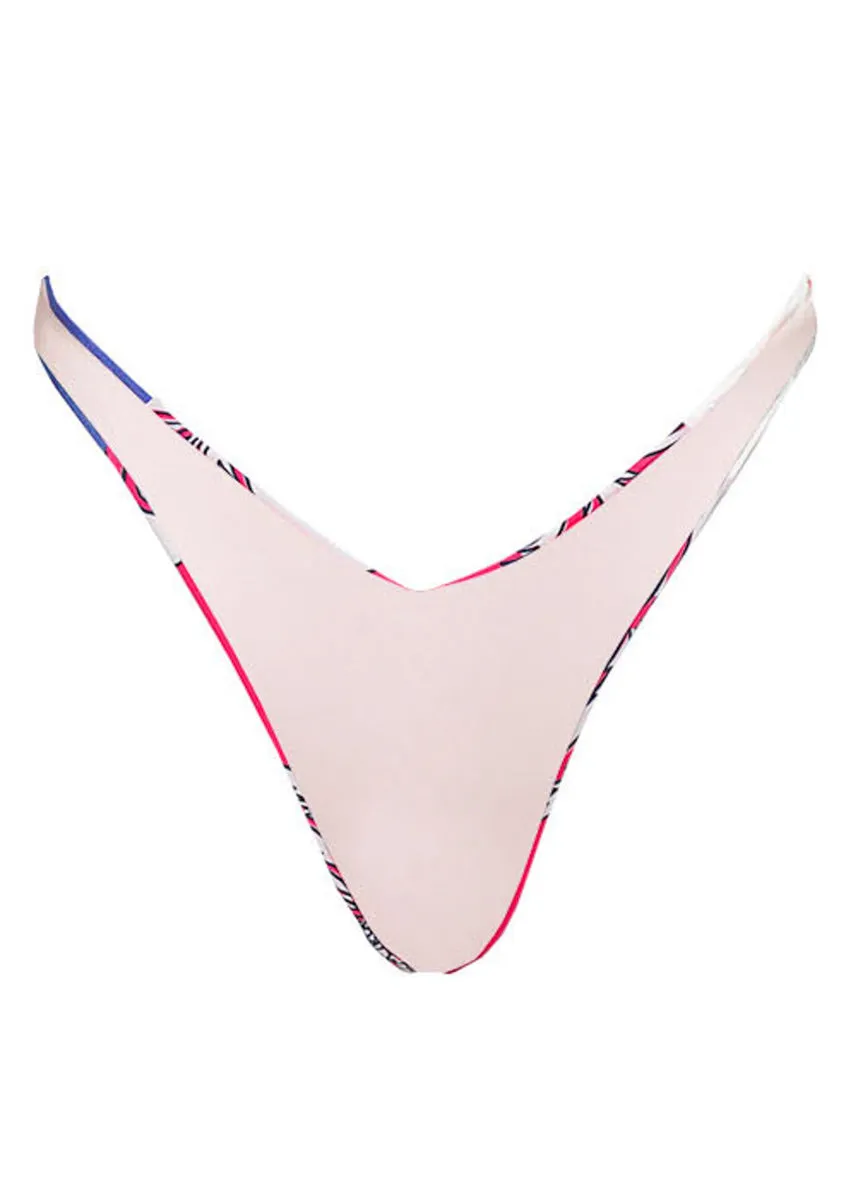 Maaji Periwinkle Palms Jewel Regular Rise Thin Side Bikini Bottom