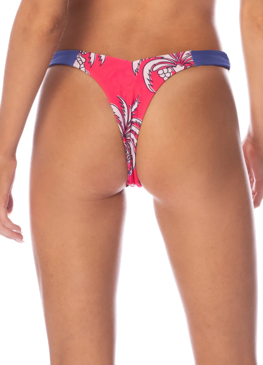 Maaji Periwinkle Palms Jewel Regular Rise Thin Side Bikini Bottom