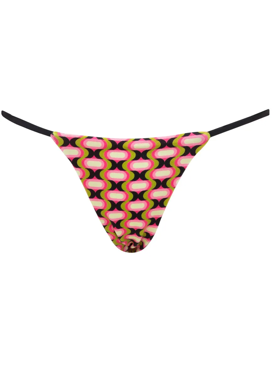 Maaji Retro Prism Flash Low Rise Single Strap Bikini Bottom