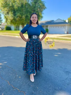 Magnolia Teal Floral Dress