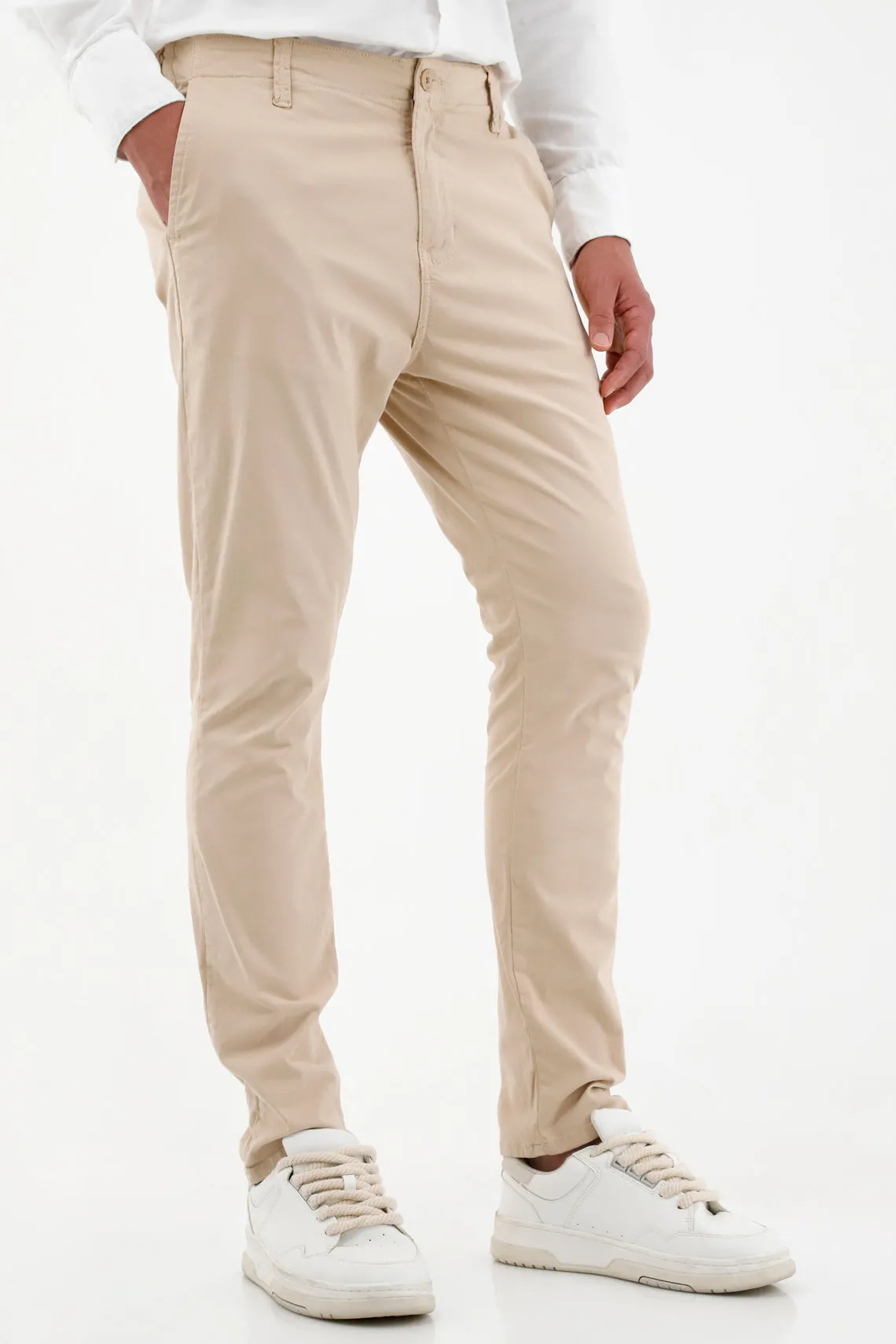 Pantalón clásico café para hombre