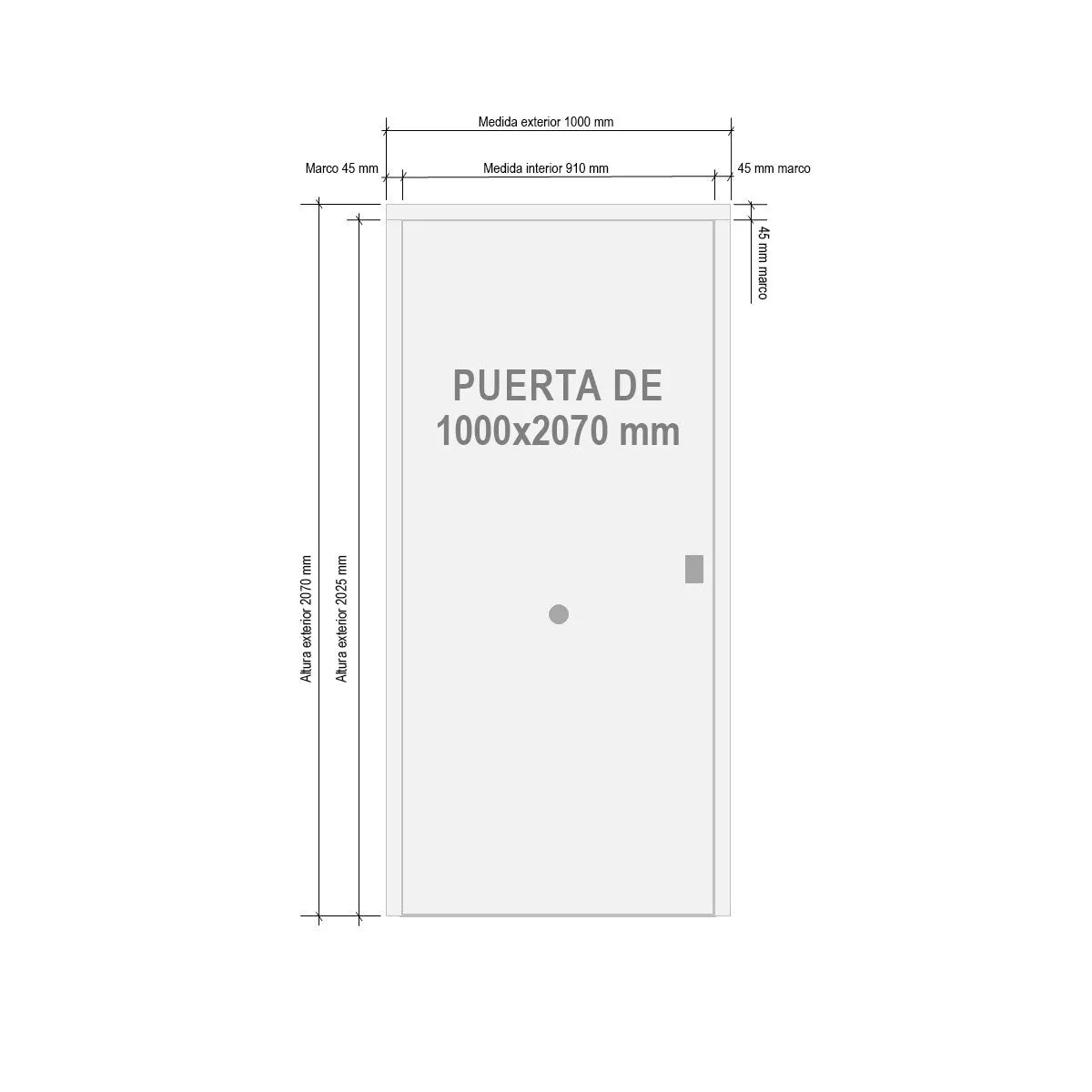 Puerta Acorazada Lisa 1 cristal B4 Grado 3 3 Puntos