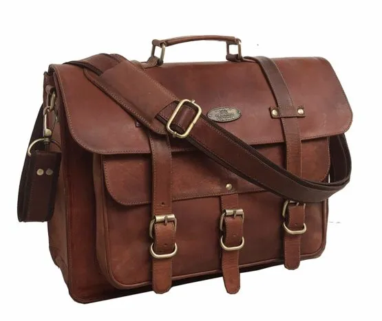 Rugged Brown Leather Bag