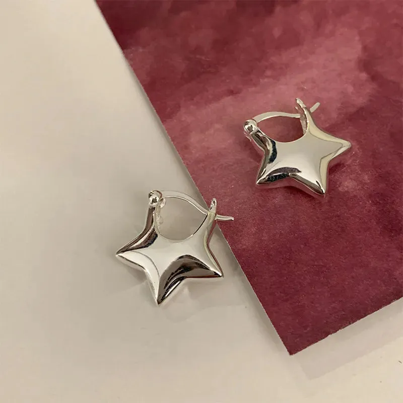 STAINLESS STEEL STAR EARRINGS