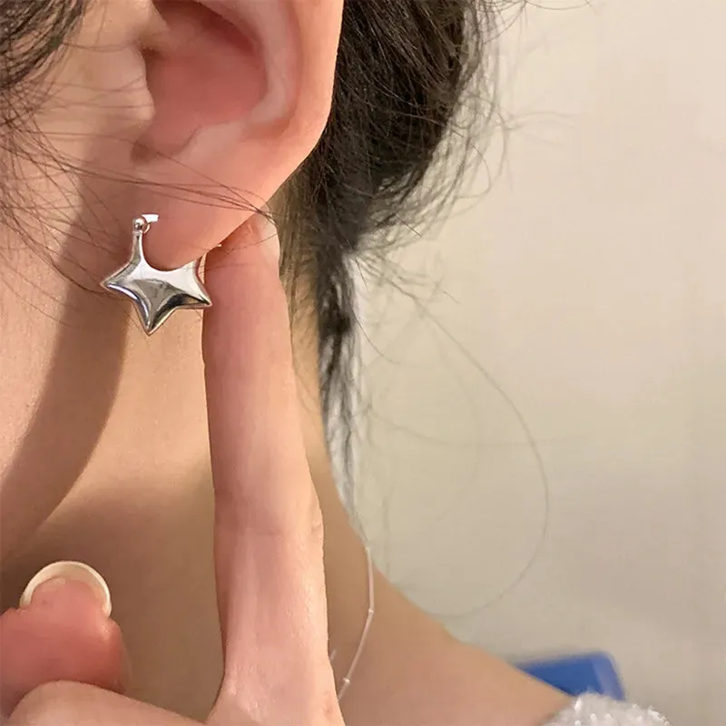 STAINLESS STEEL STAR EARRINGS