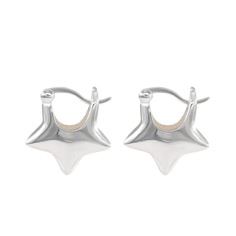 STAINLESS STEEL STAR EARRINGS